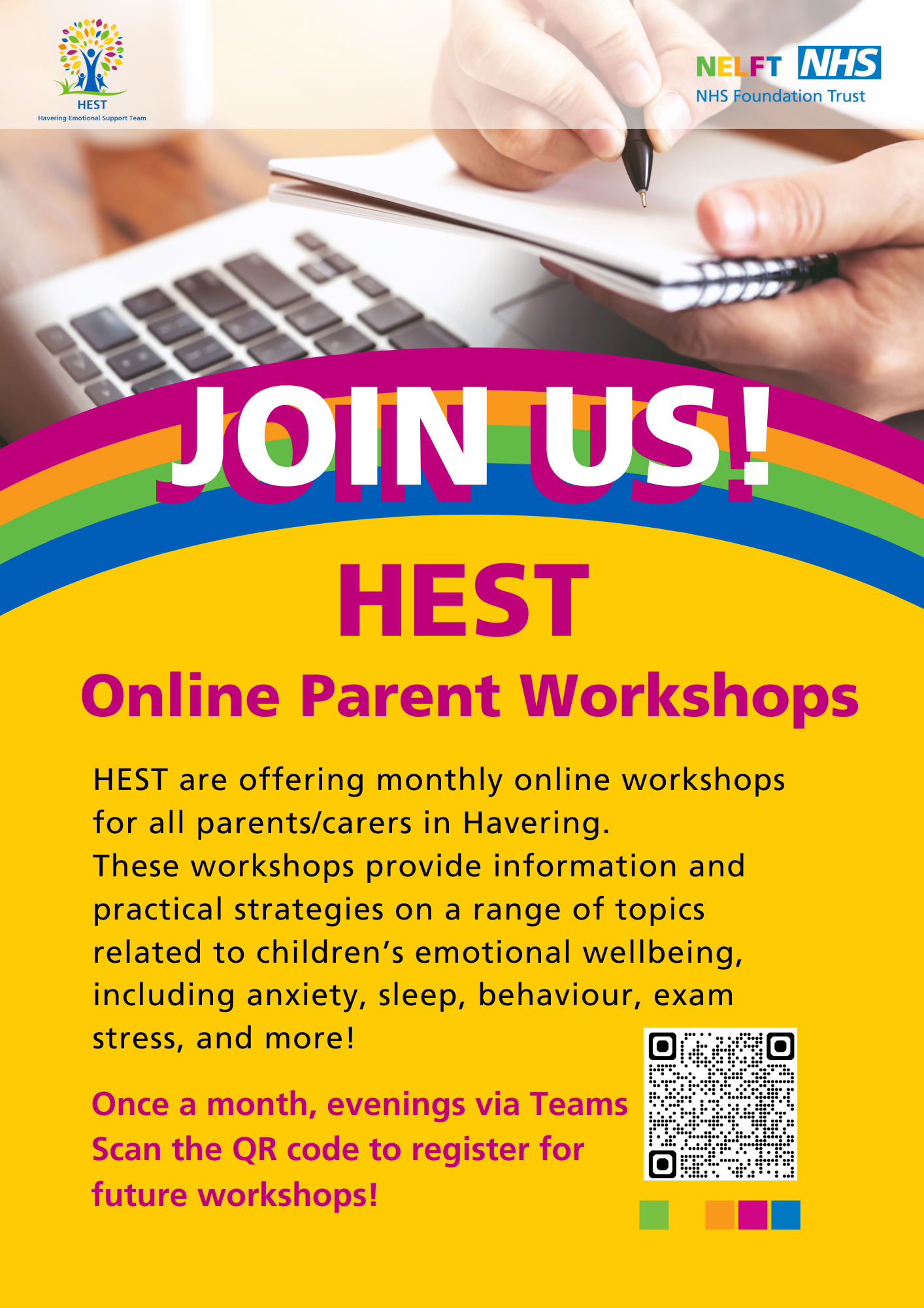 HEST   ONLINE PARENT WORKSHOP Flyer