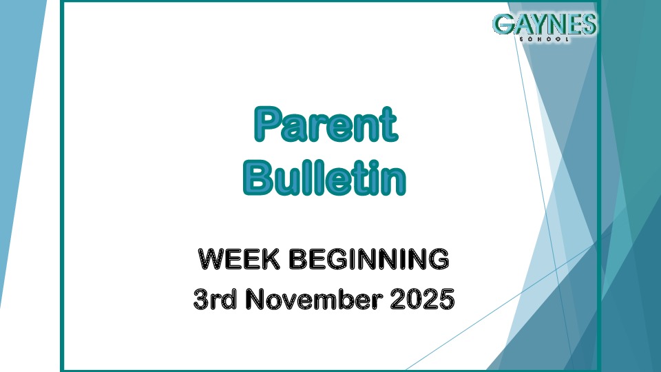 Parent bulletin 3rd Nov